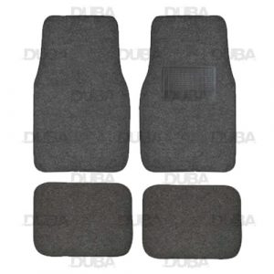 Tapete de alfombra mediano gris liso 4 pzas